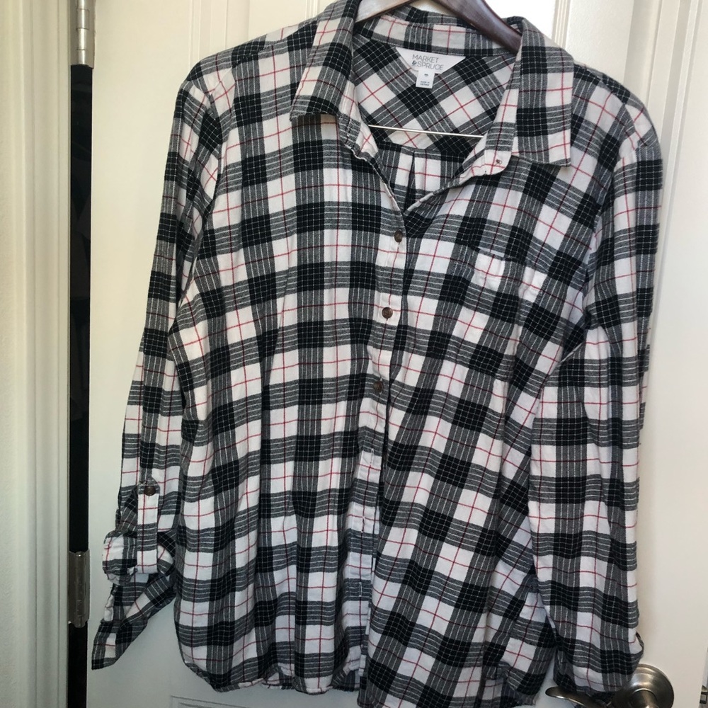 Market and Spruce Plaid Shirt, Size XXL